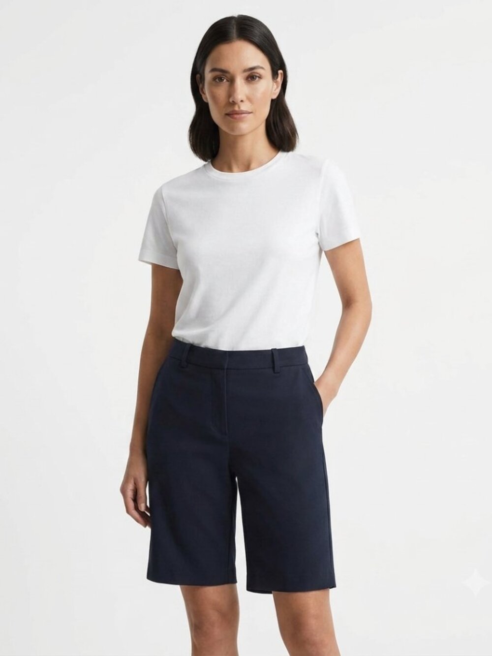 FILIPPA K WOMEN'S BLACK FORMAL BERMUDAS - L